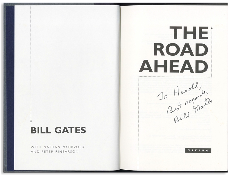 Bill Gates Signed First Edition of His Book, ''The Road Ahead'' -- With PSA/DNA COA